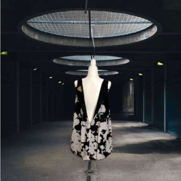 Midnight Velvet Black & White Sleeveless Dress - Size 1X - Picture 4 of 10